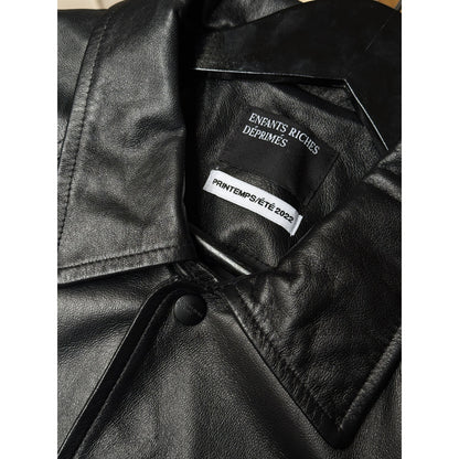 ERD Leather Techno Logo Coach Jacket XL