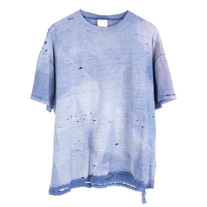 THRASHED FADED NAVY BLANK T-SHIRT