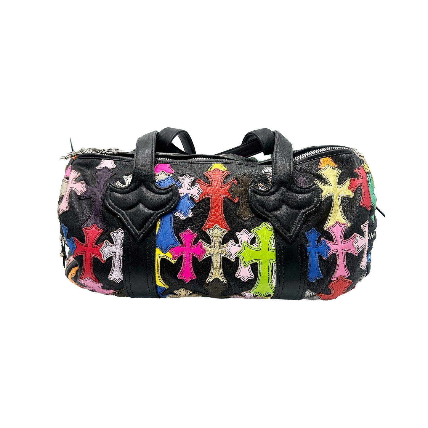 CHROME HEARTS MULTICOLOR CROSS PATCH DUFFLE BAG