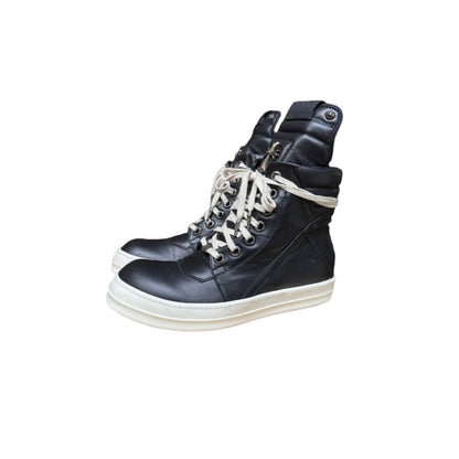 RICK OWENS X CHROME HEARTS BLACK GEOBASKETS SIZE 41