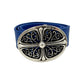 CHROME HEARTS OVAL CROSS BELT BLUE LEATHER STRAP SIZE 36