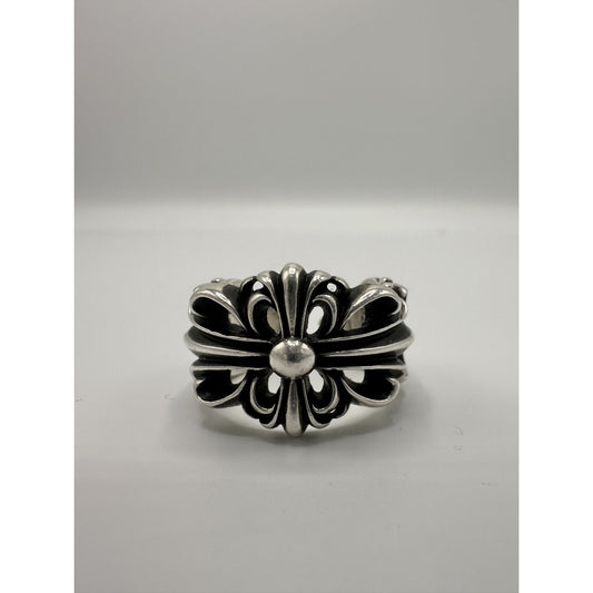 Chrome Hearts FLORAL CROSS OPEN Ring Size 11