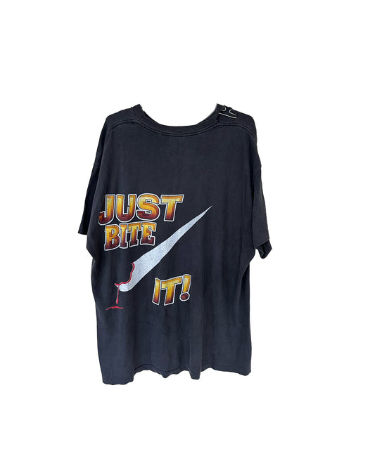 VINTAGE IRON BITE TYSON HOLYFIELD 'JUST BITE IT' RAP TEE NIKE PARODY