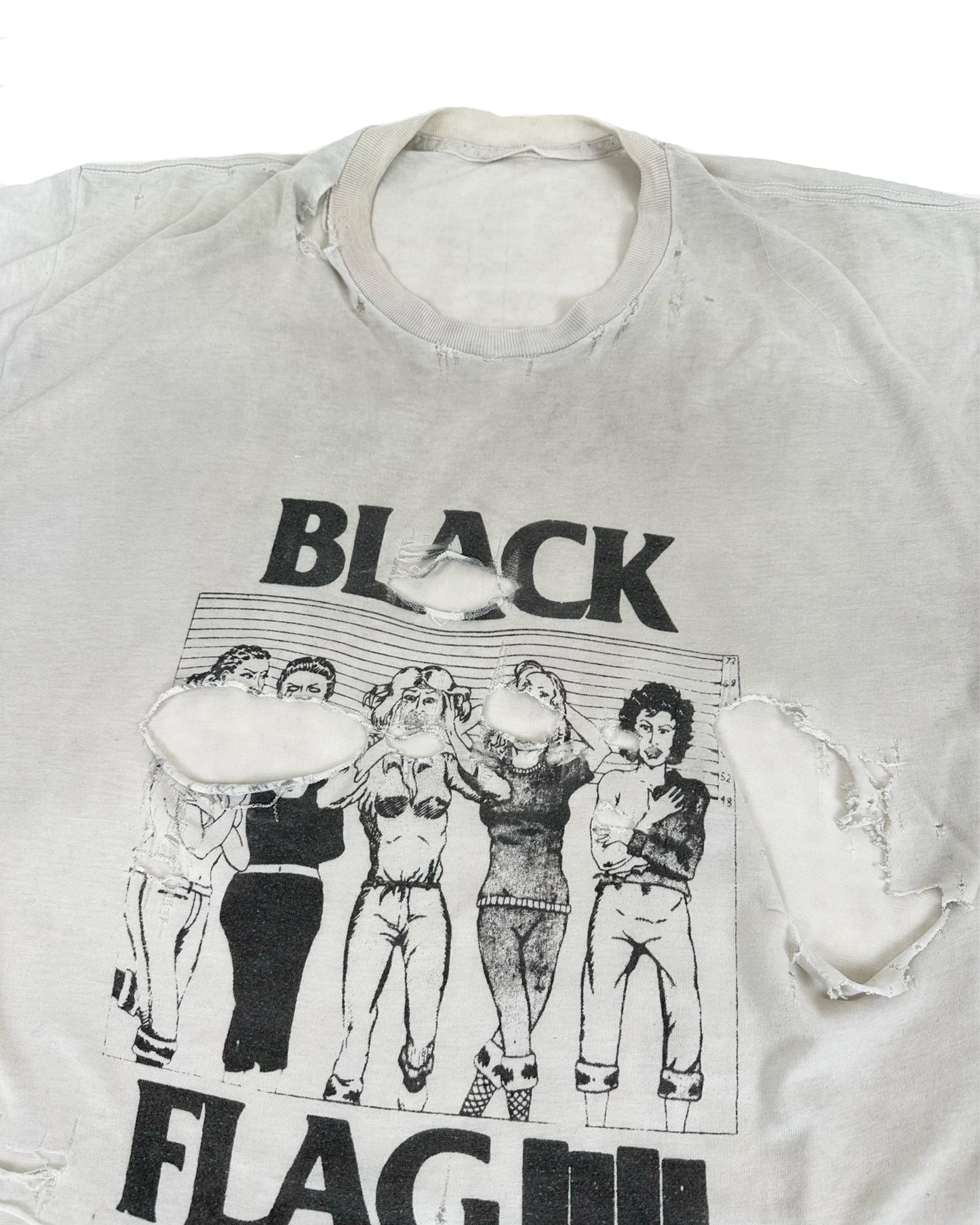 VINTAGE BLACK FLAG THRASHED TANK TOP