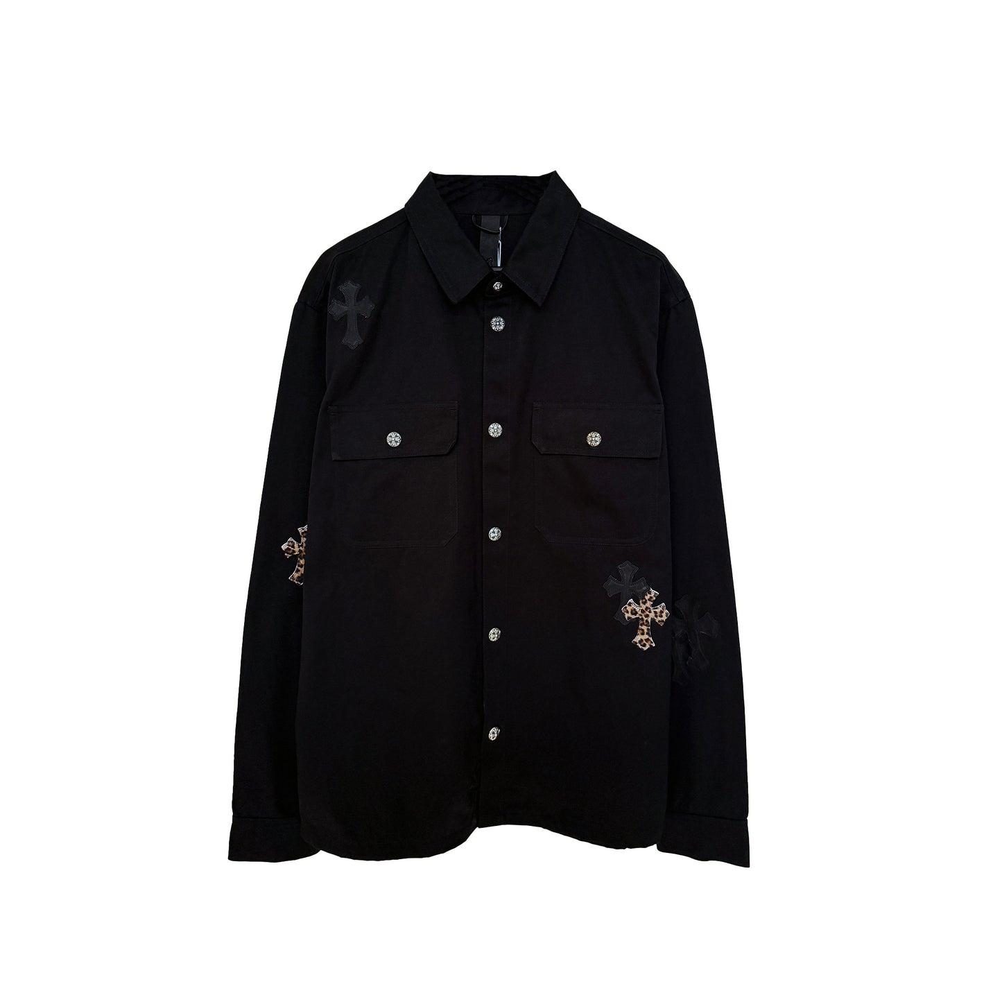 CHROME HEARTS WORKDOG BLACK WITH CHEETAH PATCHES