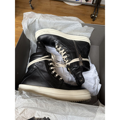RICK OWENS X CHROME HEARTS BLACK GEOBASKETS SIZE 41