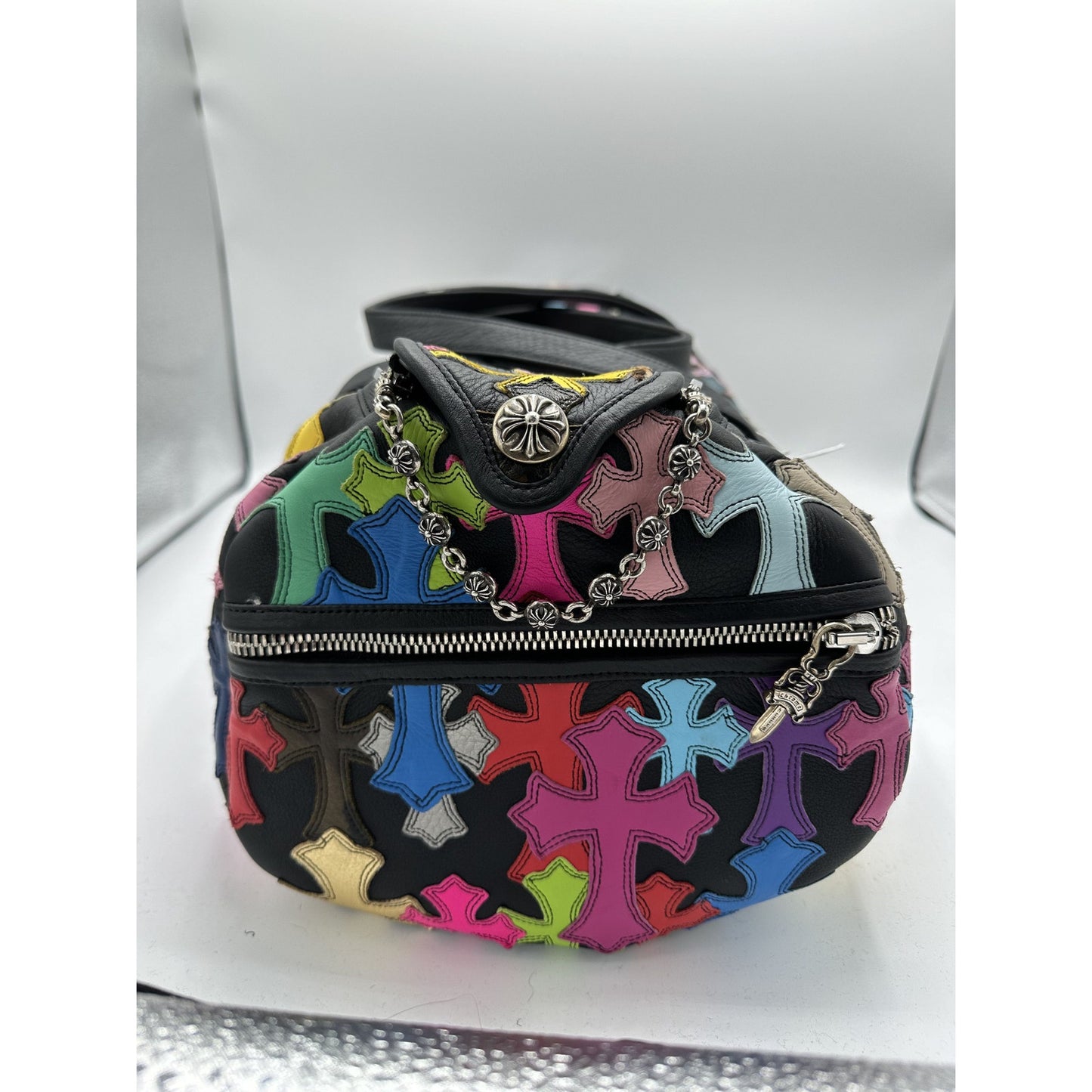 CHROME HEARTS MULTICOLOR CROSS DUFFLE BAG LARGE SIZE