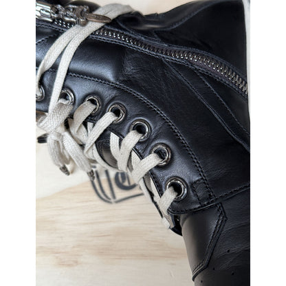 RICK OWENS X CHROME HEARTS BLACK GEOBASKETS SIZE 41