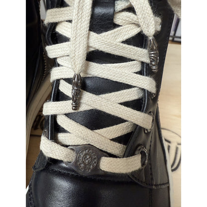 RICK OWENS X CHROME HEARTS BLACK GEOBASKETS SIZE 41
