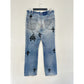 CHROME HEARTS LEVIS LIGHT WASH ORANGE TAB CROSS PATCH DENIM