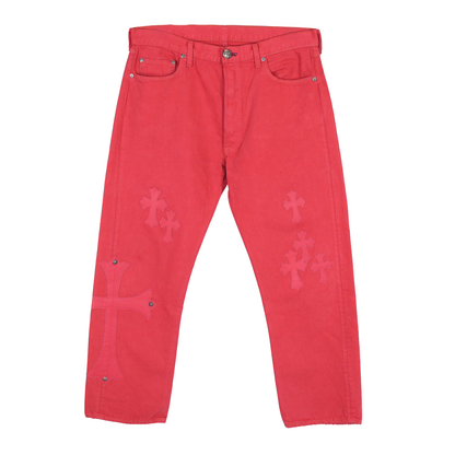 CHROME HEARTS RED PATCH LEVIS DENIM