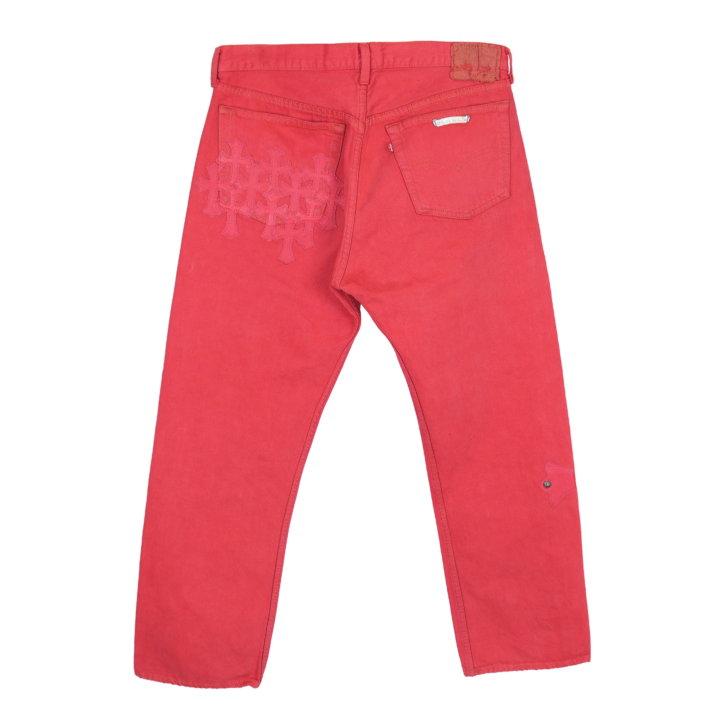 CHROME HEARTS RED PATCH LEVIS DENIM