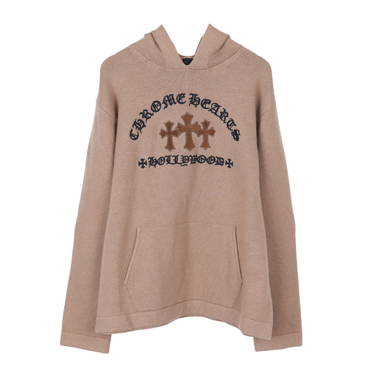CHROME HEARTS TRIPLE CROSS CASHMERE HOODIE