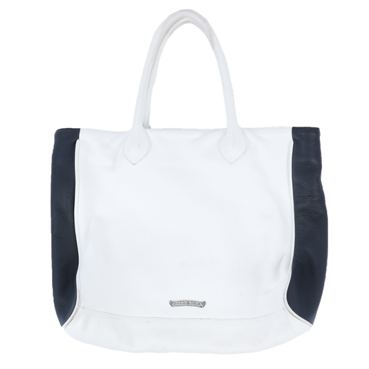 CHROME HEARTS WHITE/BLACK LARGE DAGGER TOTE BAG