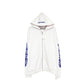 CHROME HEARTS ROLLING STONES BLUE FLORAL ZIP HOODIE