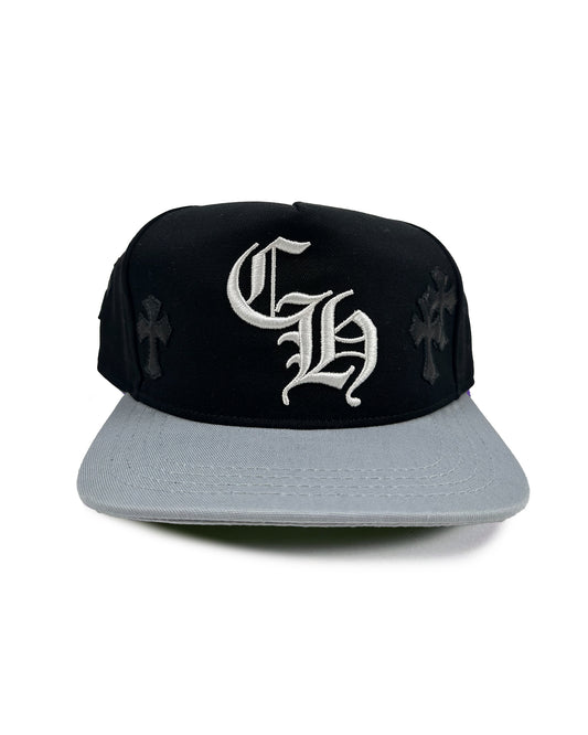 Black Cross Patch Grey & Black CH Hat