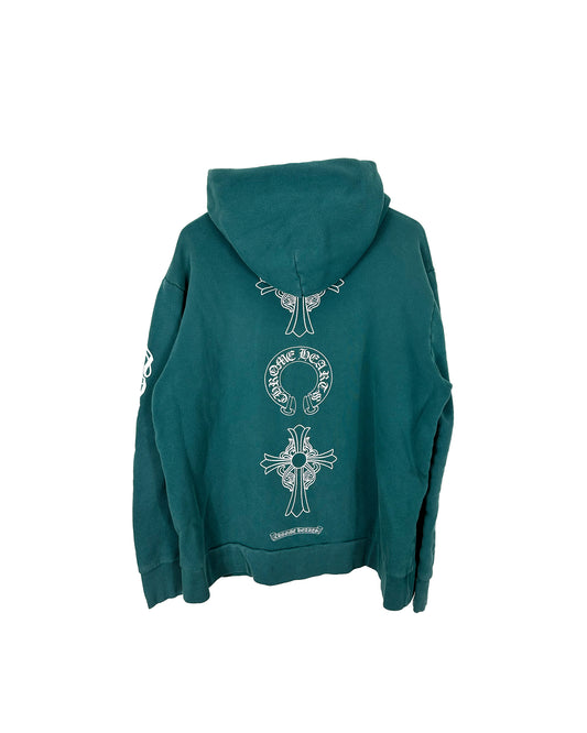 CHROME HEARTS VINTAGE FOREST GREEN FRIENDS AND FAMILY HOODIE