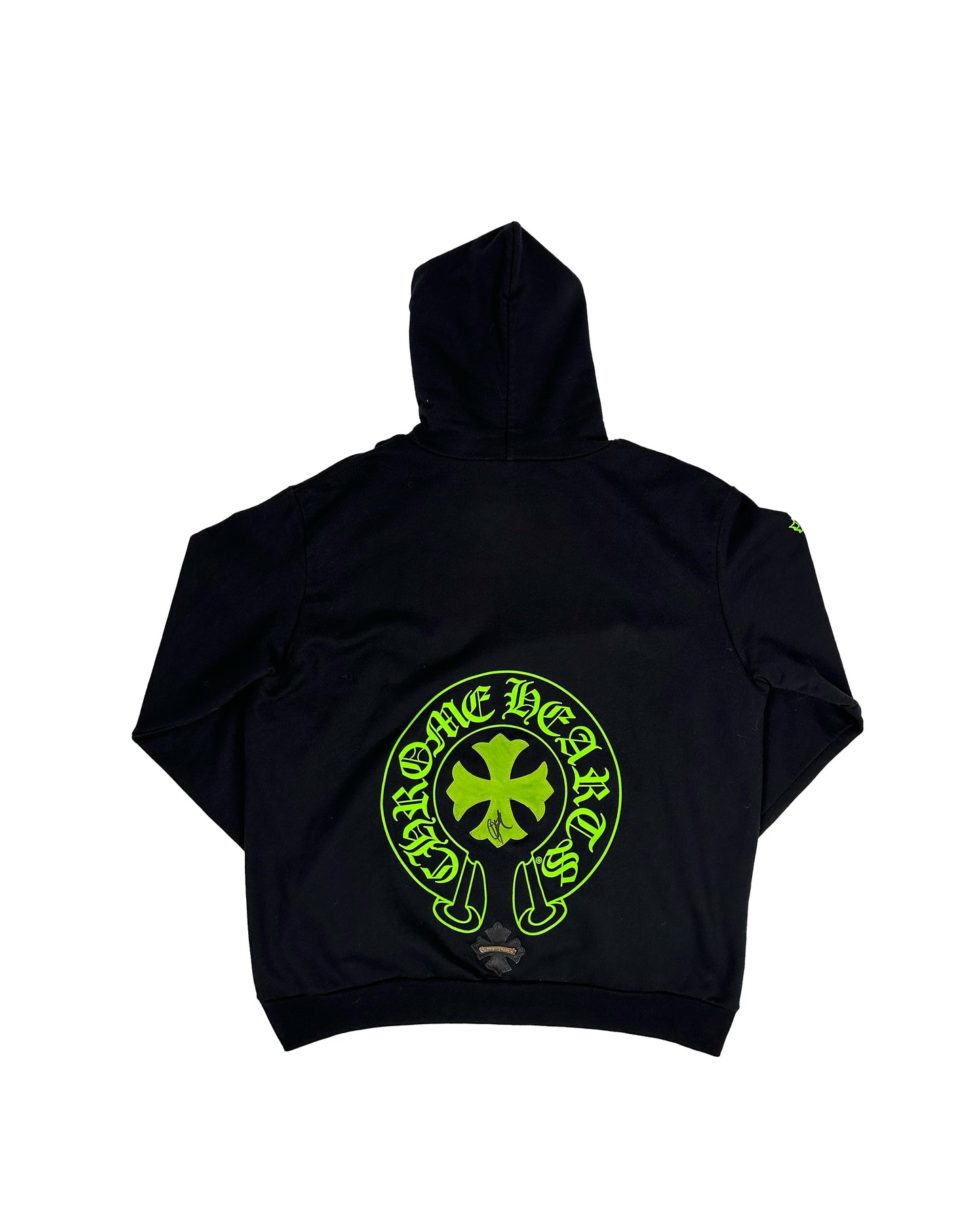 Green Chrome Hearts Signed Horseshoe Hoodie