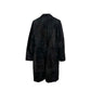 CHROME HEARTS BLACK SUEDE FLOODED TRENCH COAT/PEACOAT