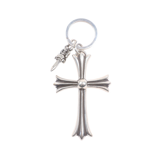 CHROME HEARTS LARGE CROSS + DAGGER KEY RING