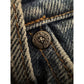 CHROME HEARTS LEVIS LIGHT WASH ORANGE TAB CROSS PATCH DENIM