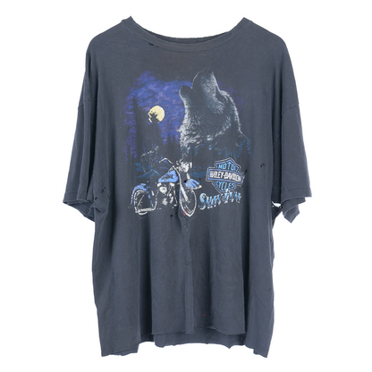 VINTAGE THRASHED HARLEY WOLF TEE