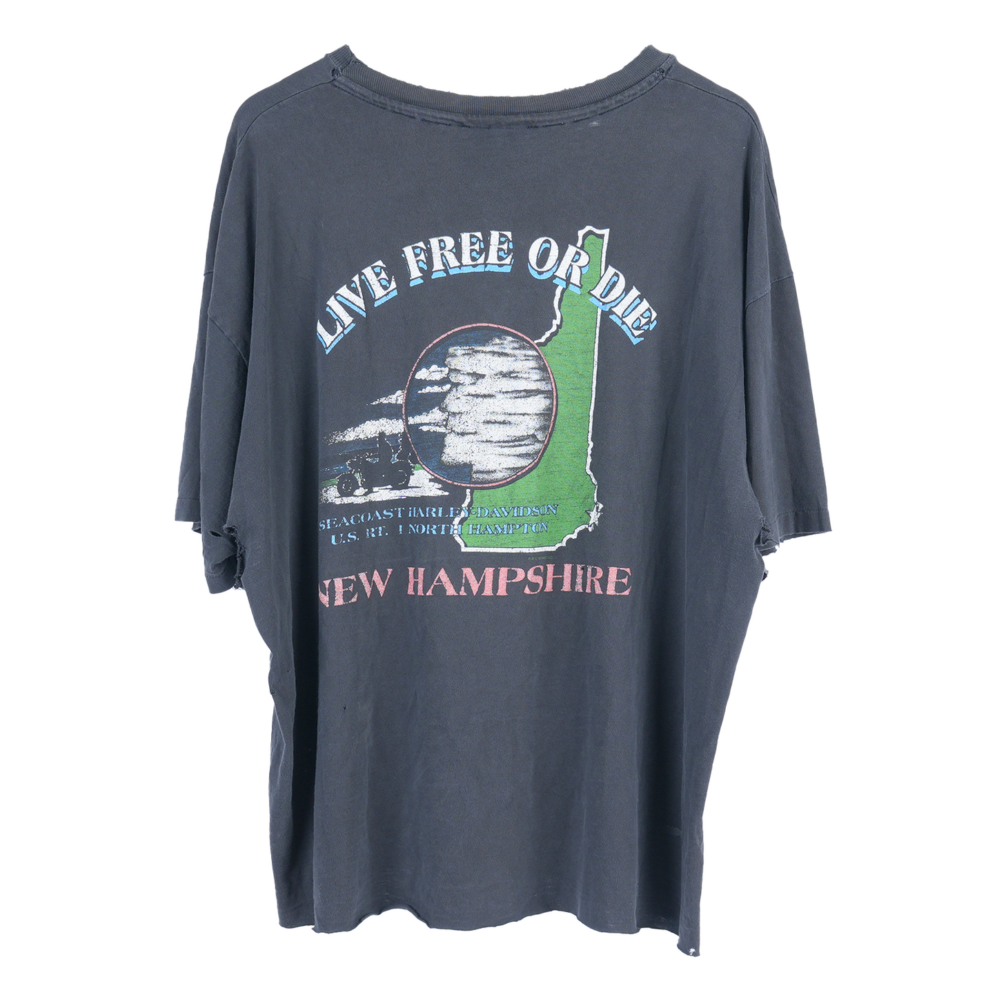 VINTAGE THRASHED HARLEY WOLF TEE