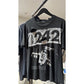 THRASHED VINTAGE FRONT 242 RUSSIAN HELICOPTER TEE FADED