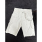 CHROME HEARTS WHITE LEATHER CARGO SHORTS