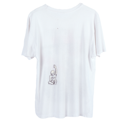 VINTAGE 1991 OZZY OSBOURNE THRASHED Crucifix T-SHIRT GLOW IN THE DARK