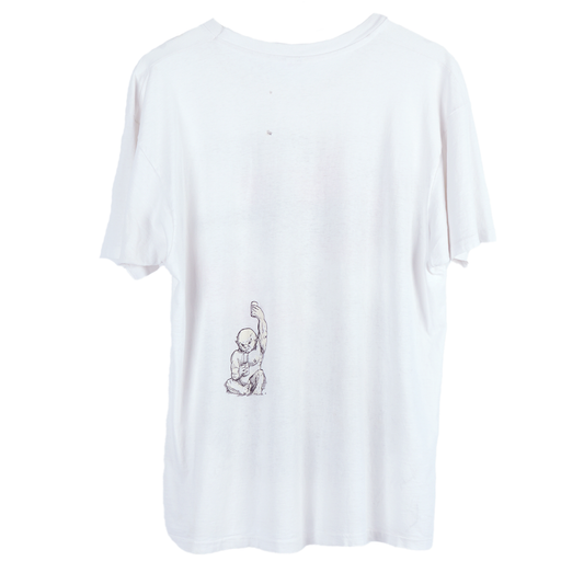 VINTAGE 1991 OZZY OSBOURNE THRASHED Crucifix T-SHIRT GLOW IN THE DARK