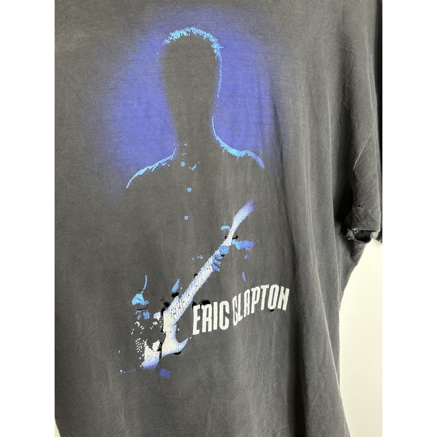 VINTAGE THRASHED ERIC CLAPTON TOUR TEE BLUE