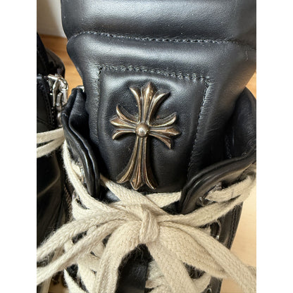 RICK OWENS X CHROME HEARTS BLACK GEOBASKETS SIZE 41