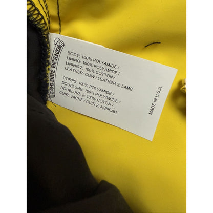 Chrome hearts Leather double knee shorts sz 34 yellow patch