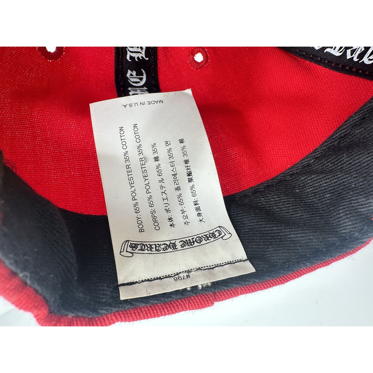 CHROME HEARTS RED CH CAP BASEBALL HAT