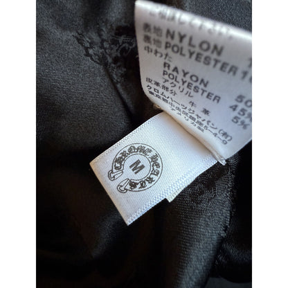 CHROME HEARTS FLEUR DE LIS HARDWARE RAIN COAT NYLON/LEATHER RARE