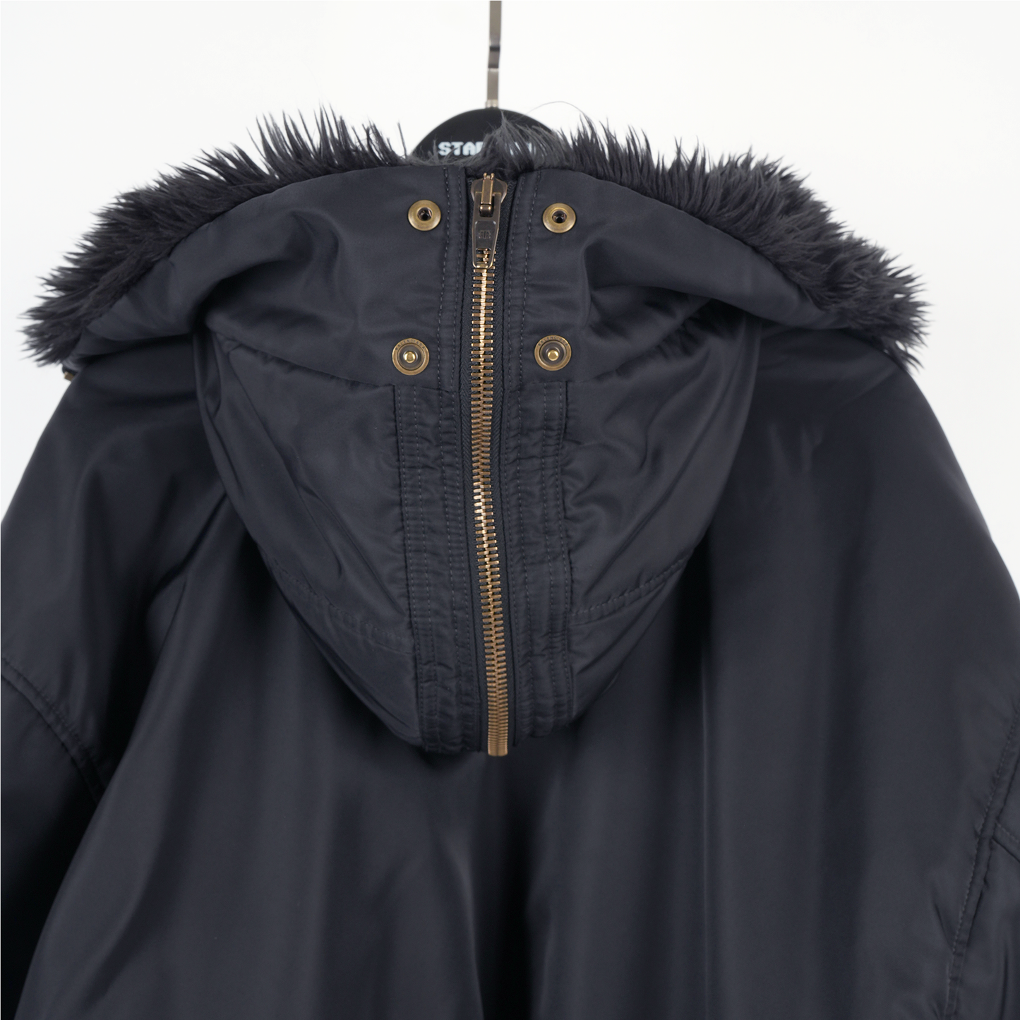 BALENCIAGA HOODED FUR BOMBER