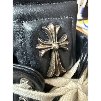 RICK OWENS X CHROME HEARTS BLACK GEOBASKETS SIZE 41