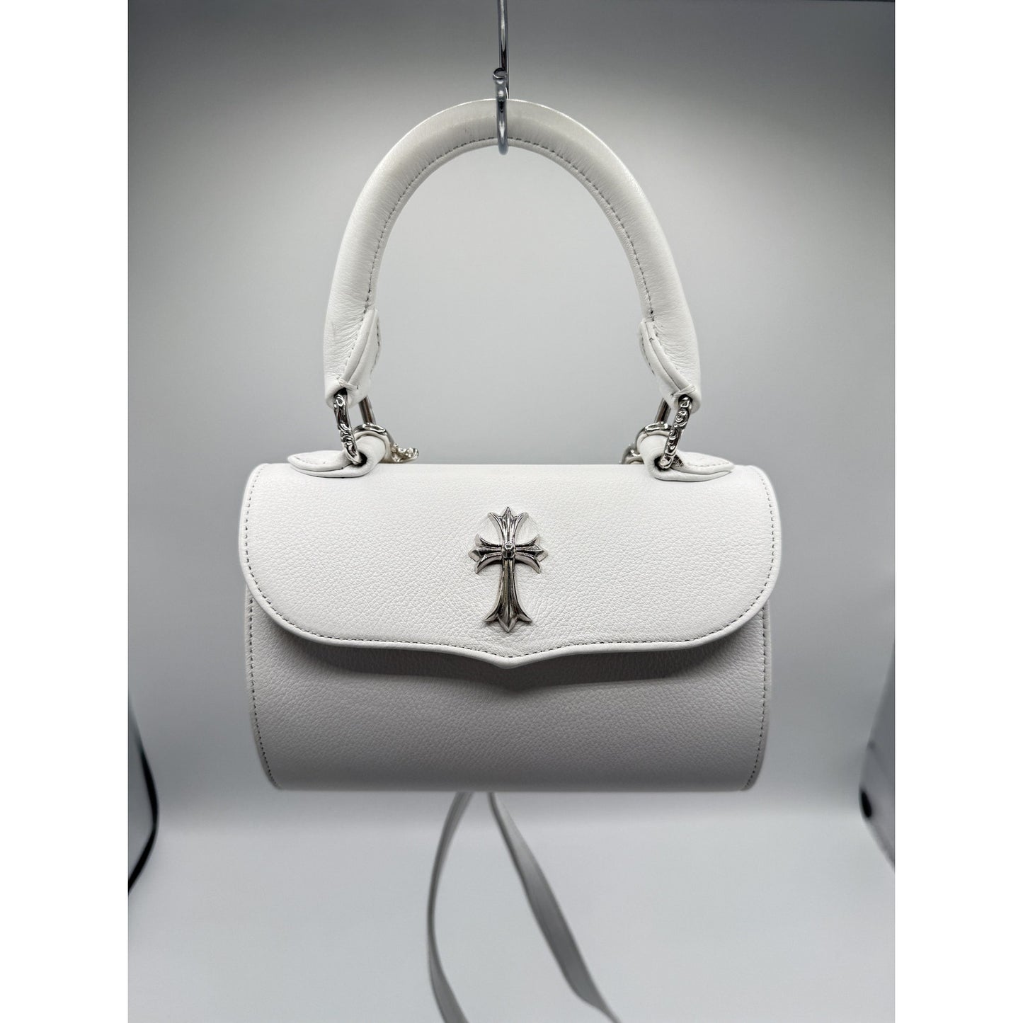 CHROME HEARTS CH WHITE RHODIUM DOC ADAMS HANDBAG PURSE