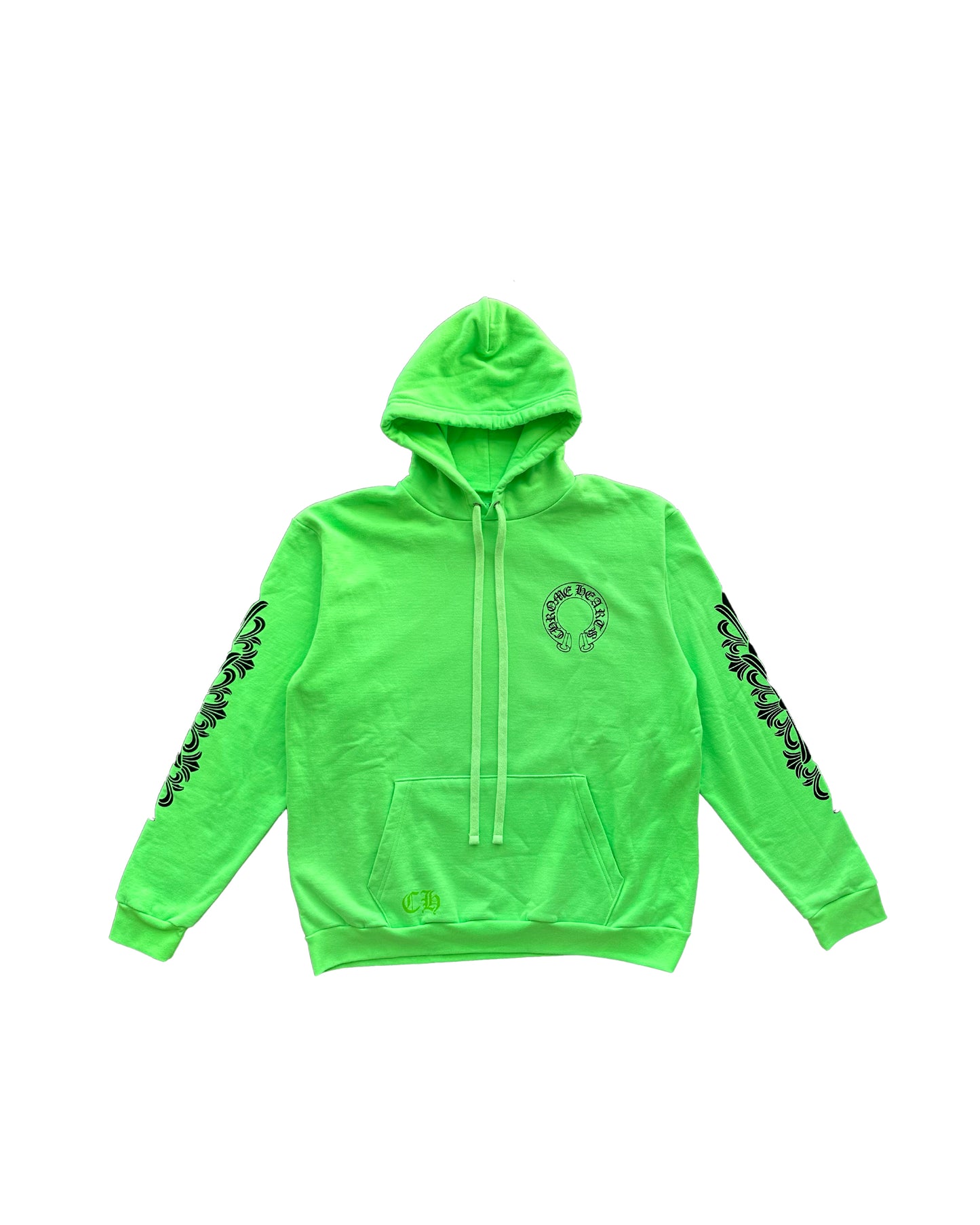 Chrome Hearts Ultra Miami Music Week Neon Green Floral Hoodie