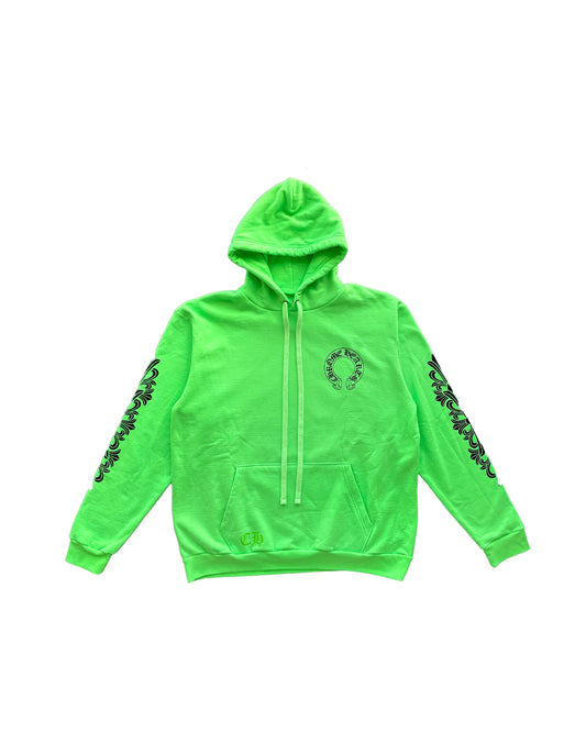 Chrome Hearts Ultra Miami Music Week Neon Green Floral Hoodie