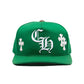 Chrome Hearts Green Cross Patch Hat