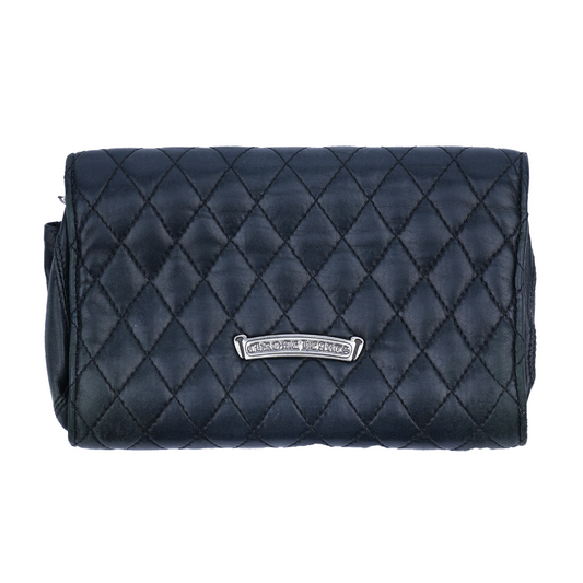CHROME HEARTS PATINA PLUSS CROSS QUILTED LEATHER SNAP WALLET