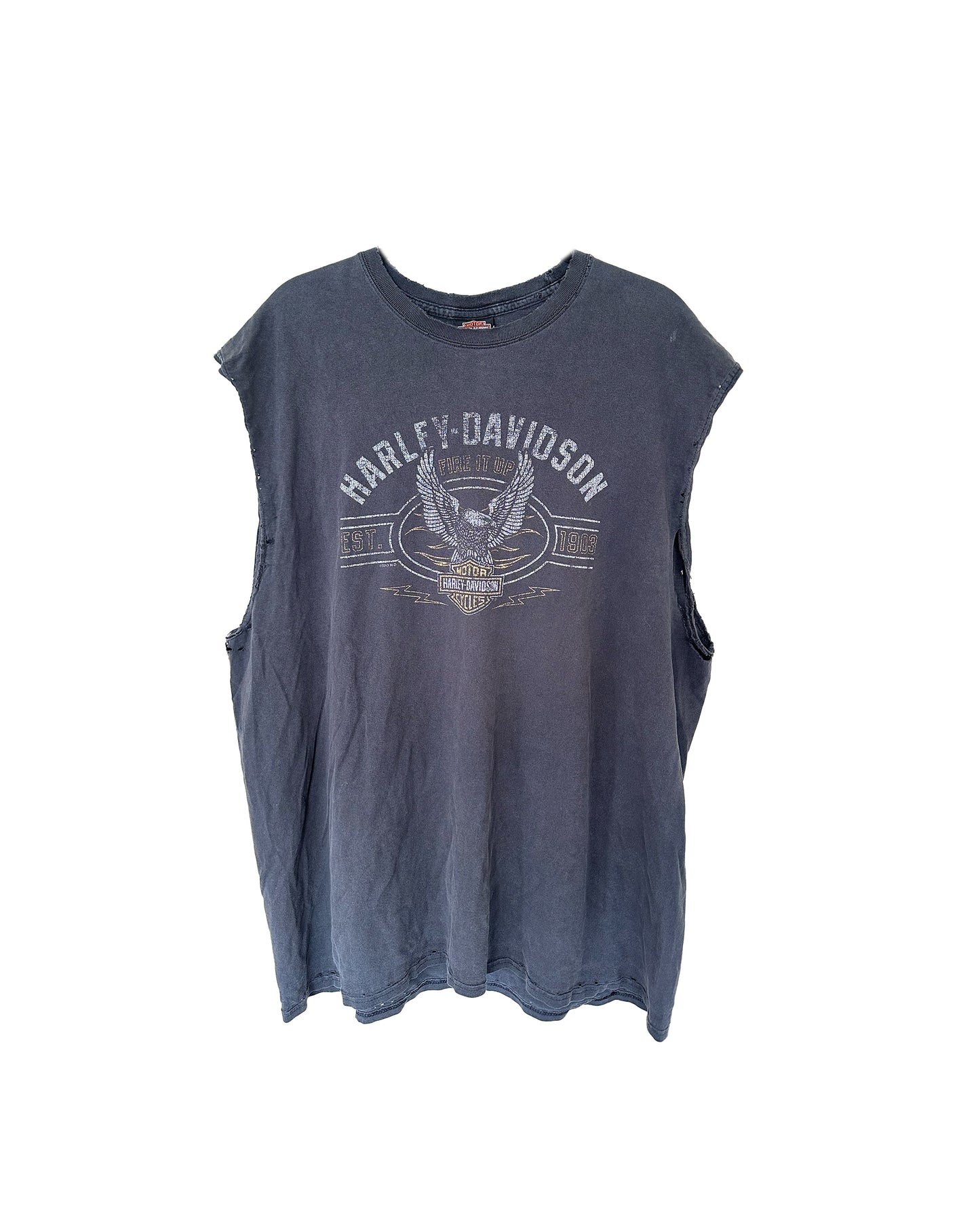 HARLEY DAVIDSON VINTAGE EAGLE TANK TOP FIRE IT UP NASHVILLE