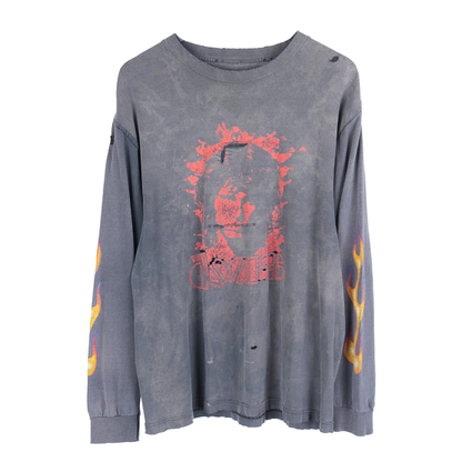 VINTAGE DOORS FADED FLAME LONG SLEEVE T-SHIRT