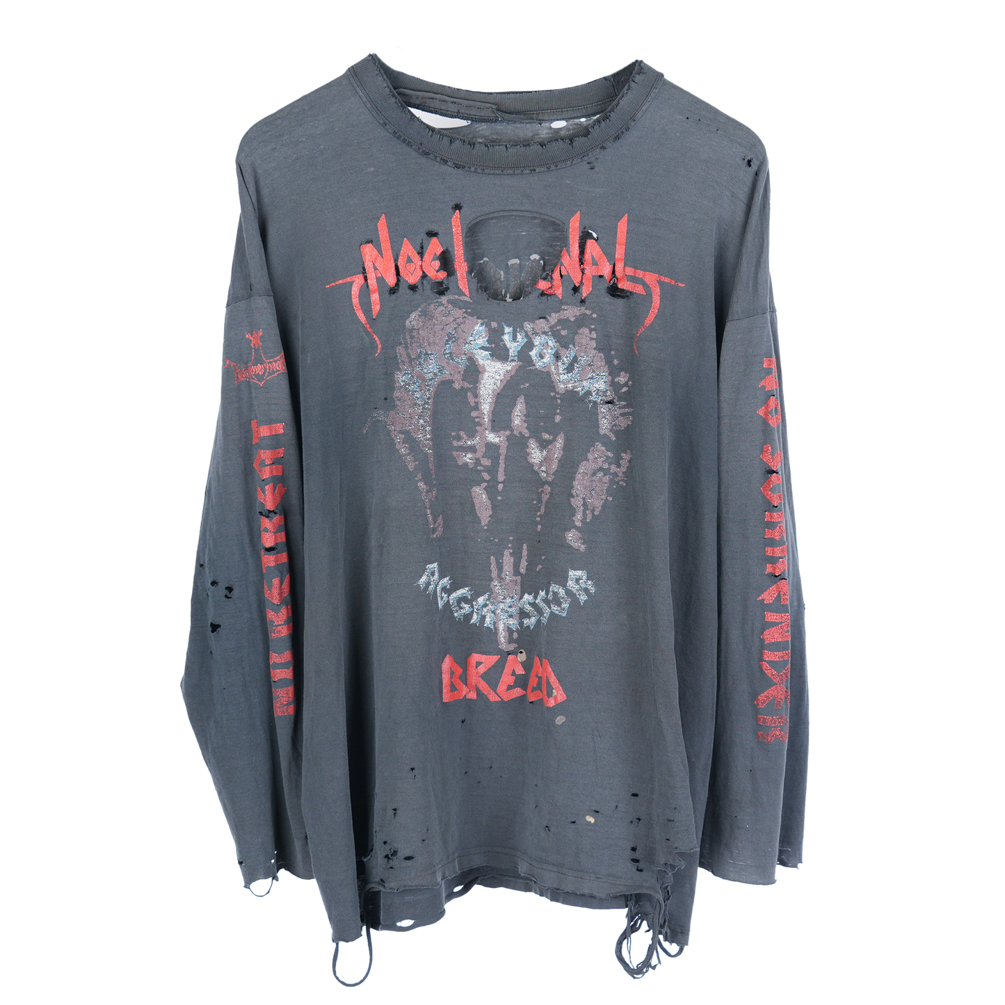 VINTAGE THRASED NO RETREAT NO SURRENDER LONG SLEEVE TEE