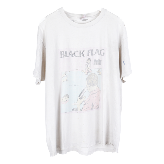 VINTAGE THRASHED BLACK FLAG FAMILY MAN TEE