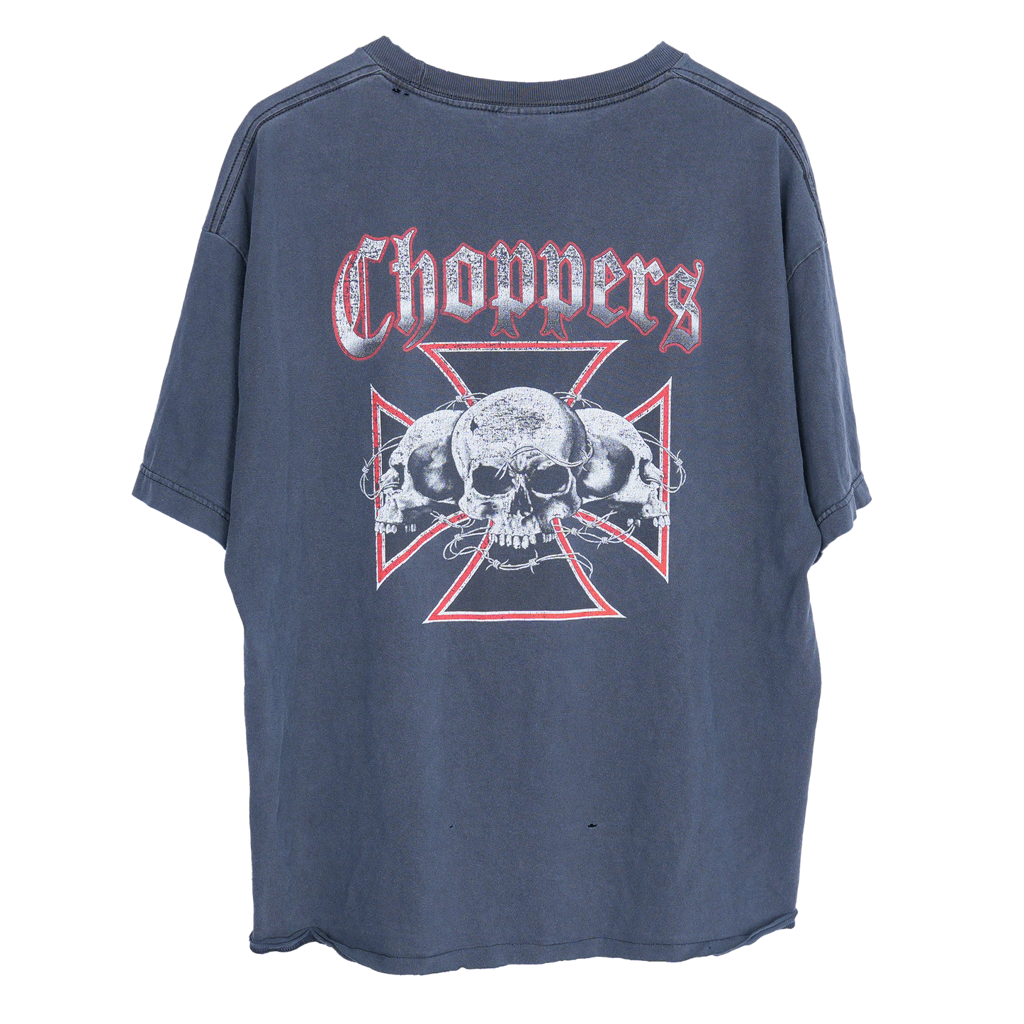 VINTAGE FADED BOXY CHOPPERS SKULL T-SHIRT