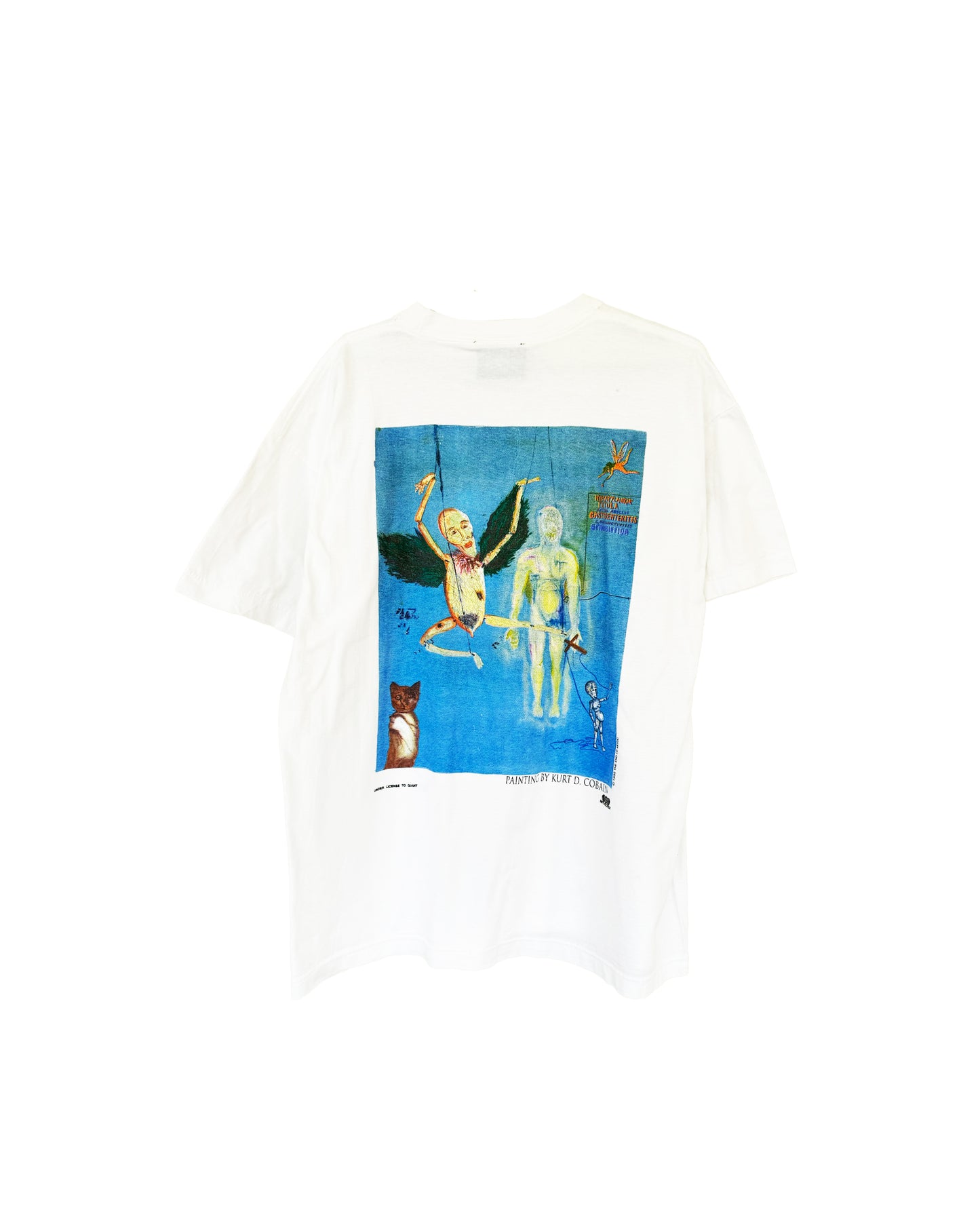 vintage kurt cobain nirvana memorial portrait tee