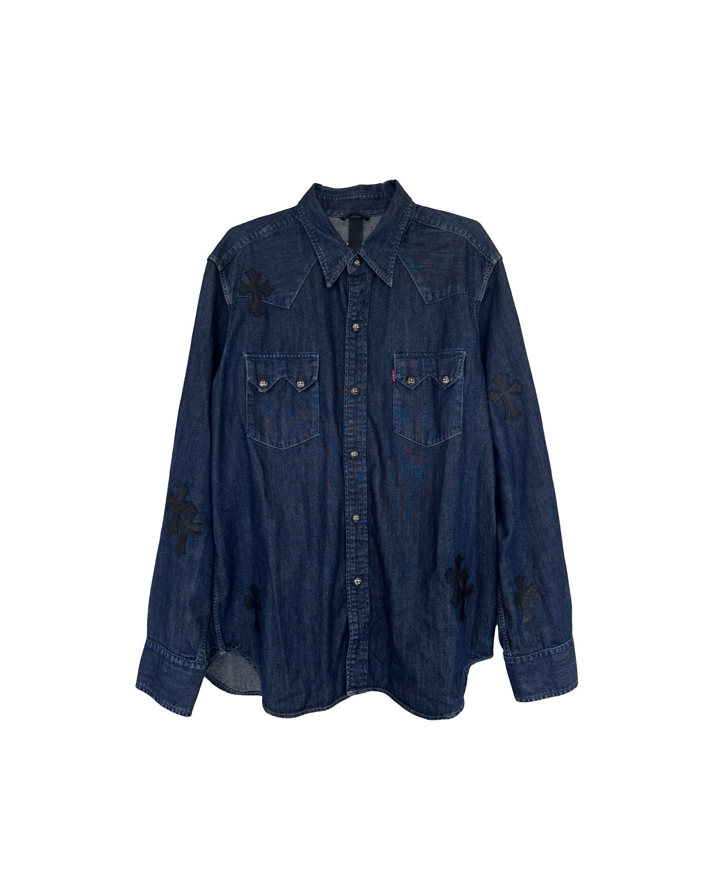 CH Levis Dark Blue Denim Shirt With Patches